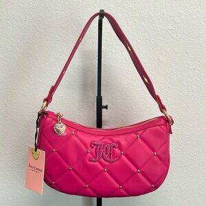 Juicy Couture | Raspberry Tart Pink Nag w/ Crossbody & Iconic Logo Bag Charm